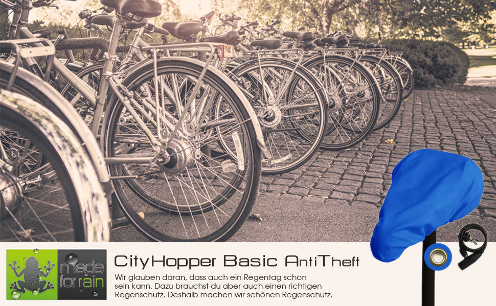 Wasserdichte Sattelbezüge mit Diebstahlschutz - MadeForRain CityHopper AntiTheft